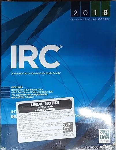 IRC 2018: International Residential Code for One-
